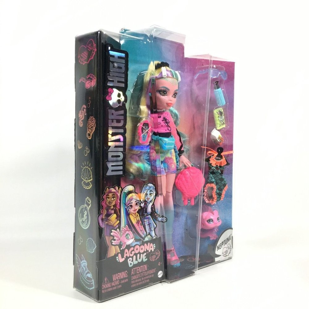 Monster High Lagoona Blue & Neptuna The Pet Fish - Picture 8 of 10